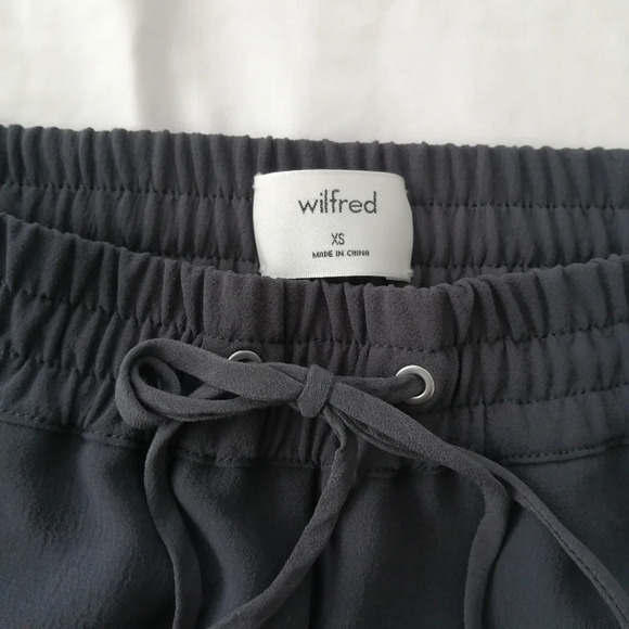 Aritzia Wilfred Crepe Buffon Jogger Pants Dark  Gray Neutral Minimal XS - Picture 12 of 16